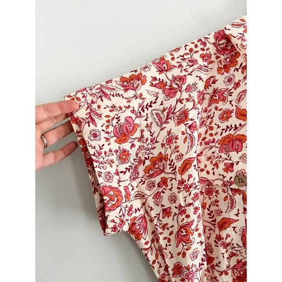 Jessica Simpson | NWT | Printed Floral Linen Blend Romper | Sz M - Picture 2 of 10